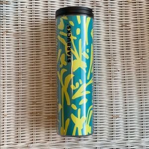 Blue & Green Starbucks Travel Cup